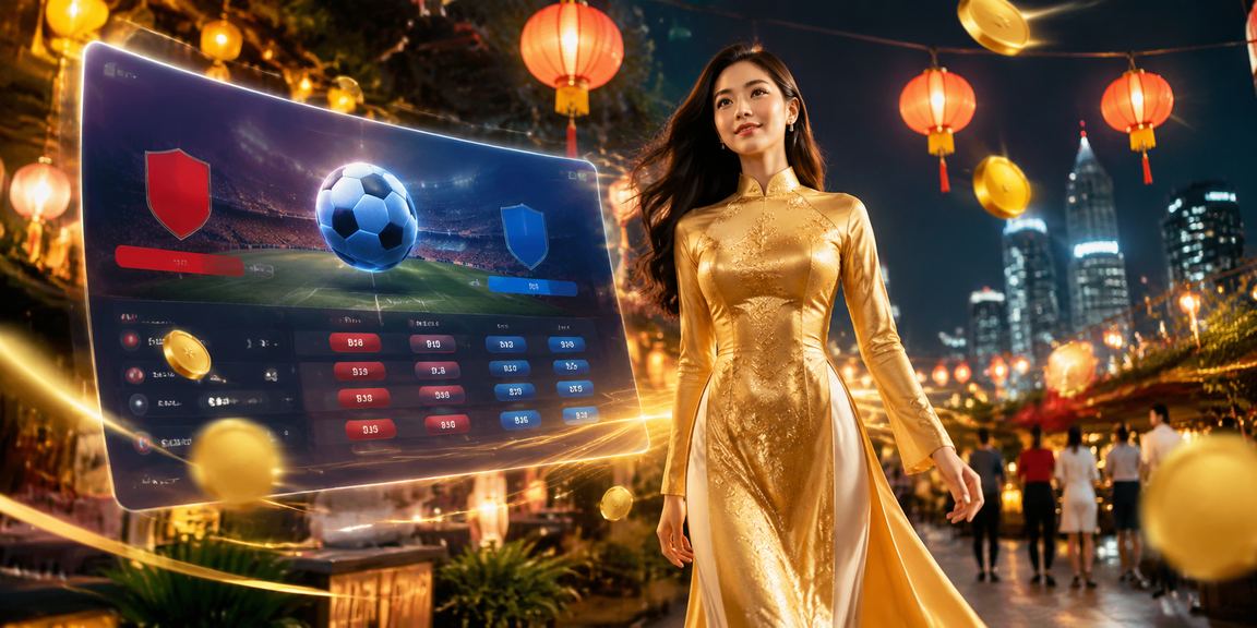 Không gian casino mobile tại Thành phố Hồ Chí Minh với áo dài Việt Nam